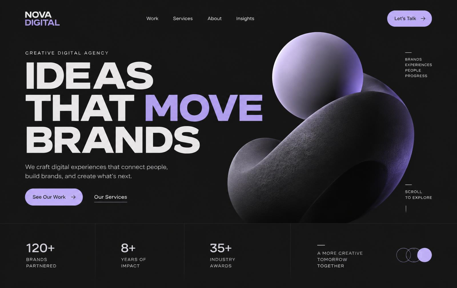 NOVA DIGITAL — Web para agencia creativa